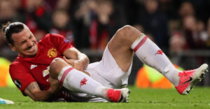 Zlatan Ibrahimovic injured his ACL playing for Manchester United in 2017